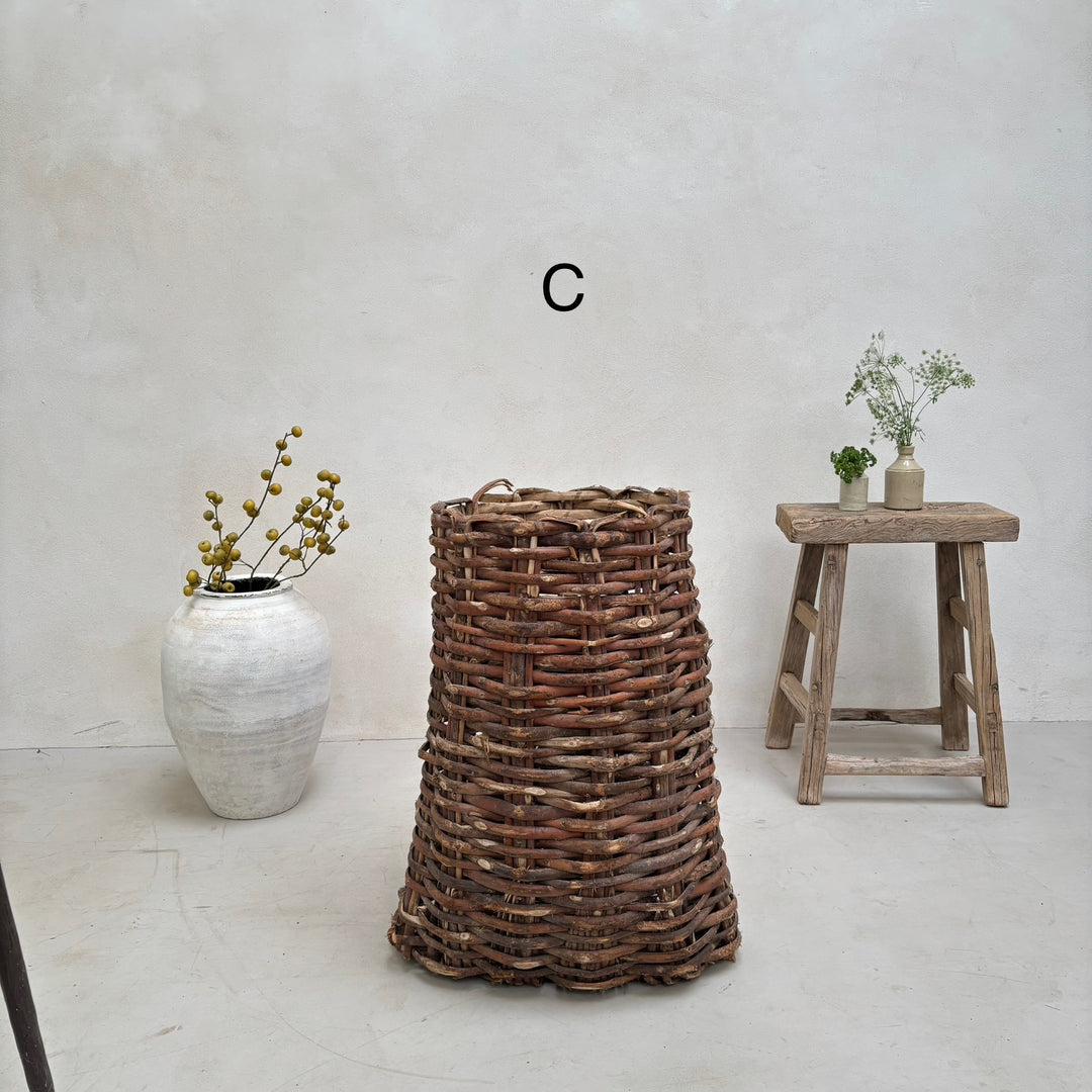 Primitive Antique Handwoven Baskets