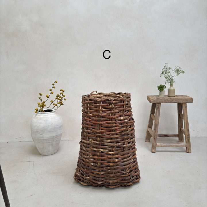 Primitive Antique Handwoven Baskets