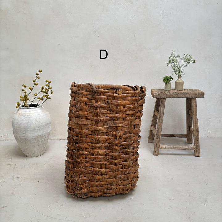 Primitive Antique Handwoven Baskets