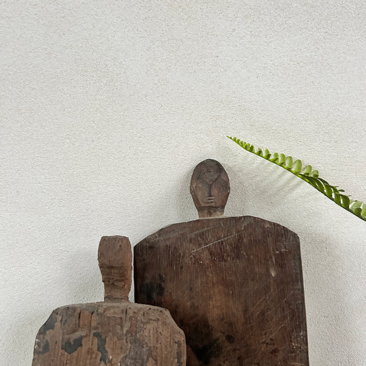 Primitive Wooden Figure | Cotton Pounding Board 