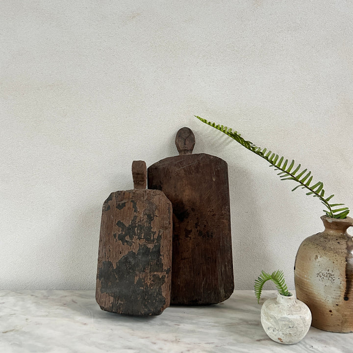 Primitive Wooden Figure | Cotton Pounding Board