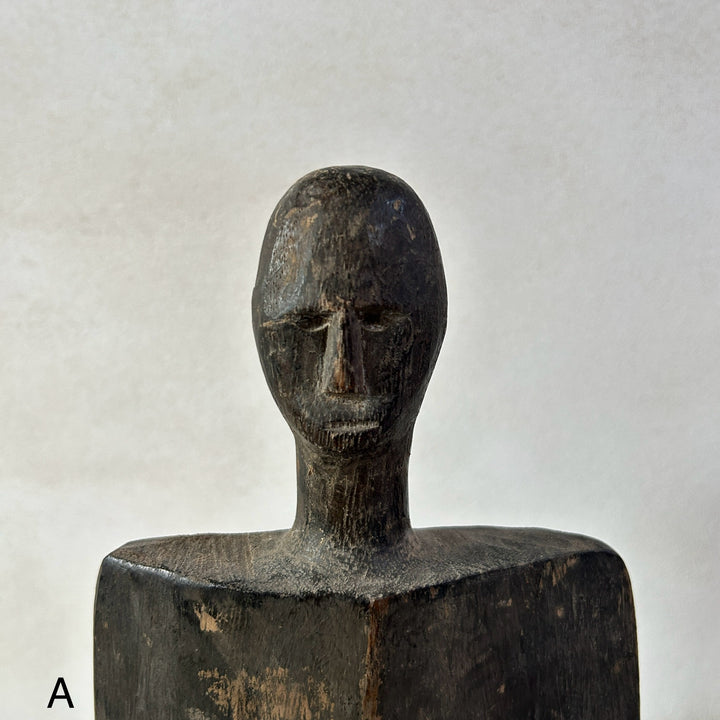 Primitive sumba wood cloth pounder on stand | Dewi