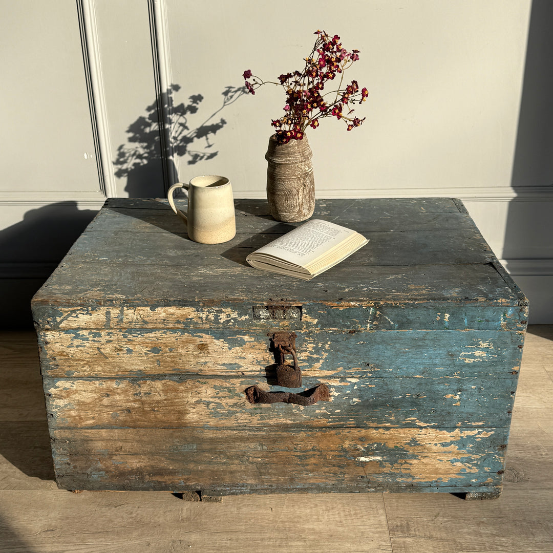 Primitive vintage painted blanket box | Midhurst