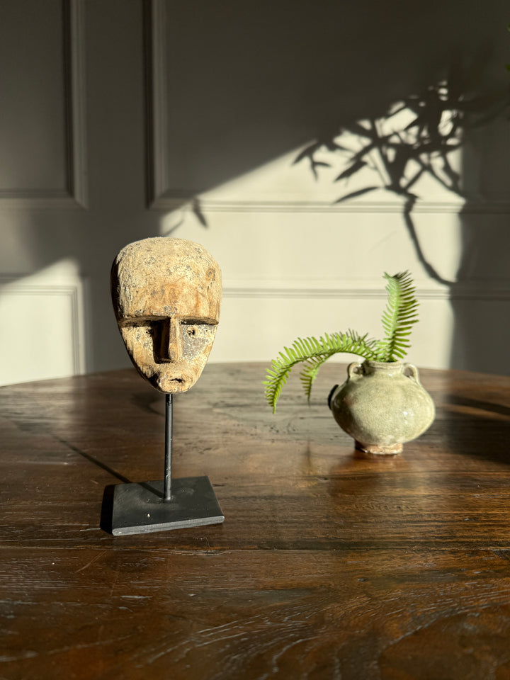 Primitive wooden face sculpture | Father 