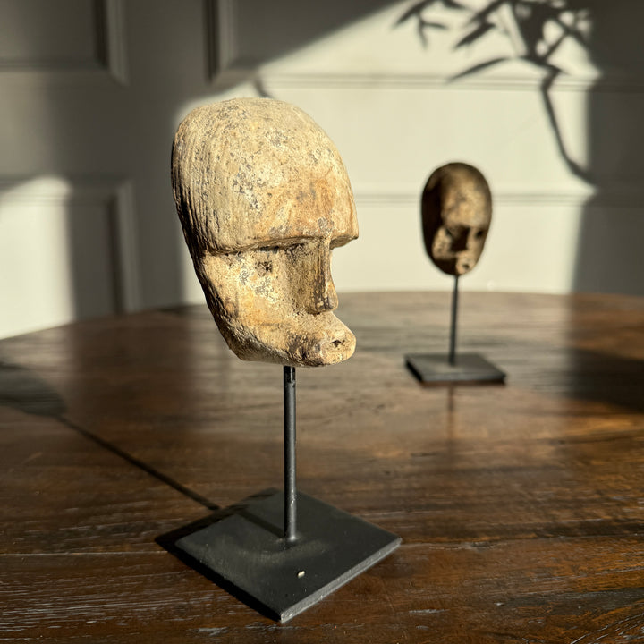 Primitive wooden face sculpture | Father 