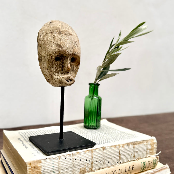 Primitive wooden face sculpture | Mother