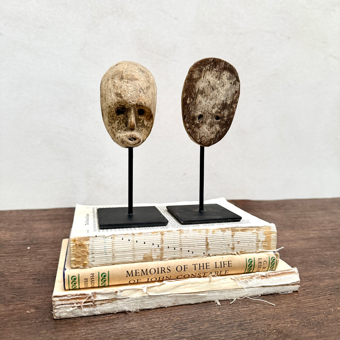 Primitive wooden face sculpture | Mother