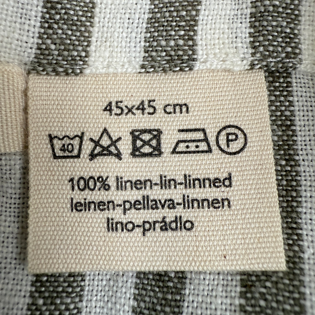 Pure Linen Napkin | Olive Stripe