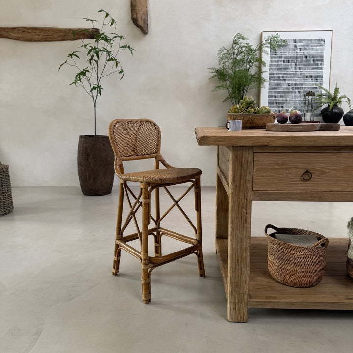 Rattan Bar Stool | Amelie