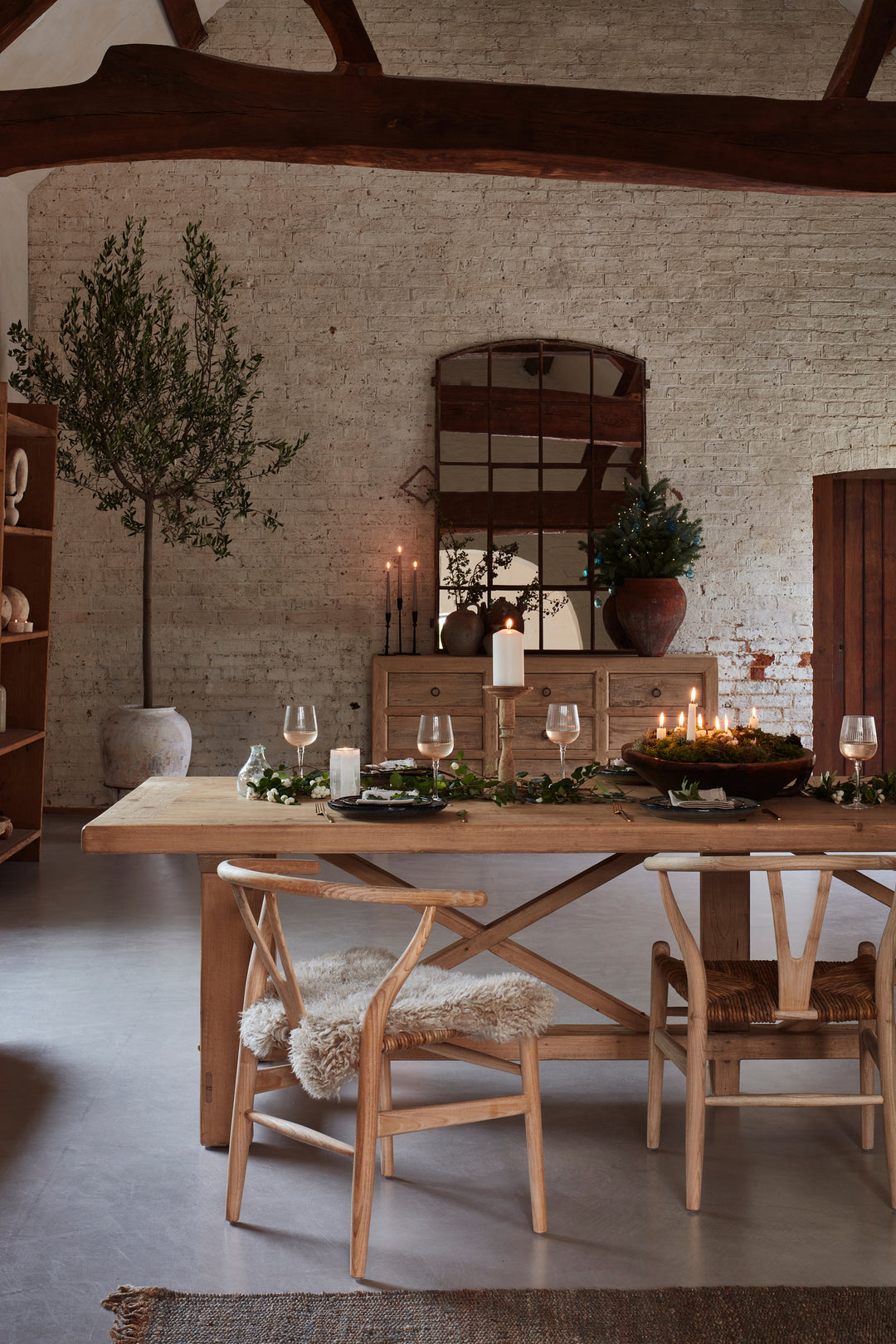 Reclaimed wood refectory table