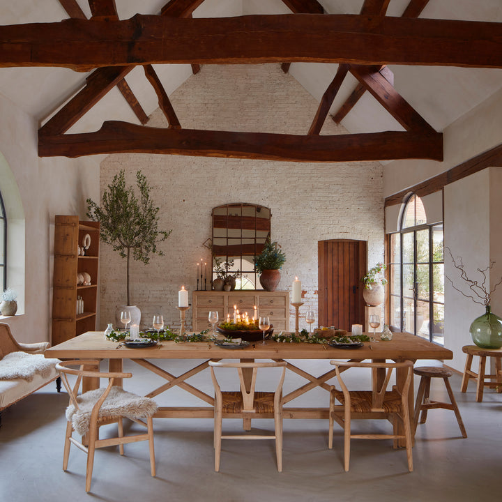 Reclaimed wood refectory table