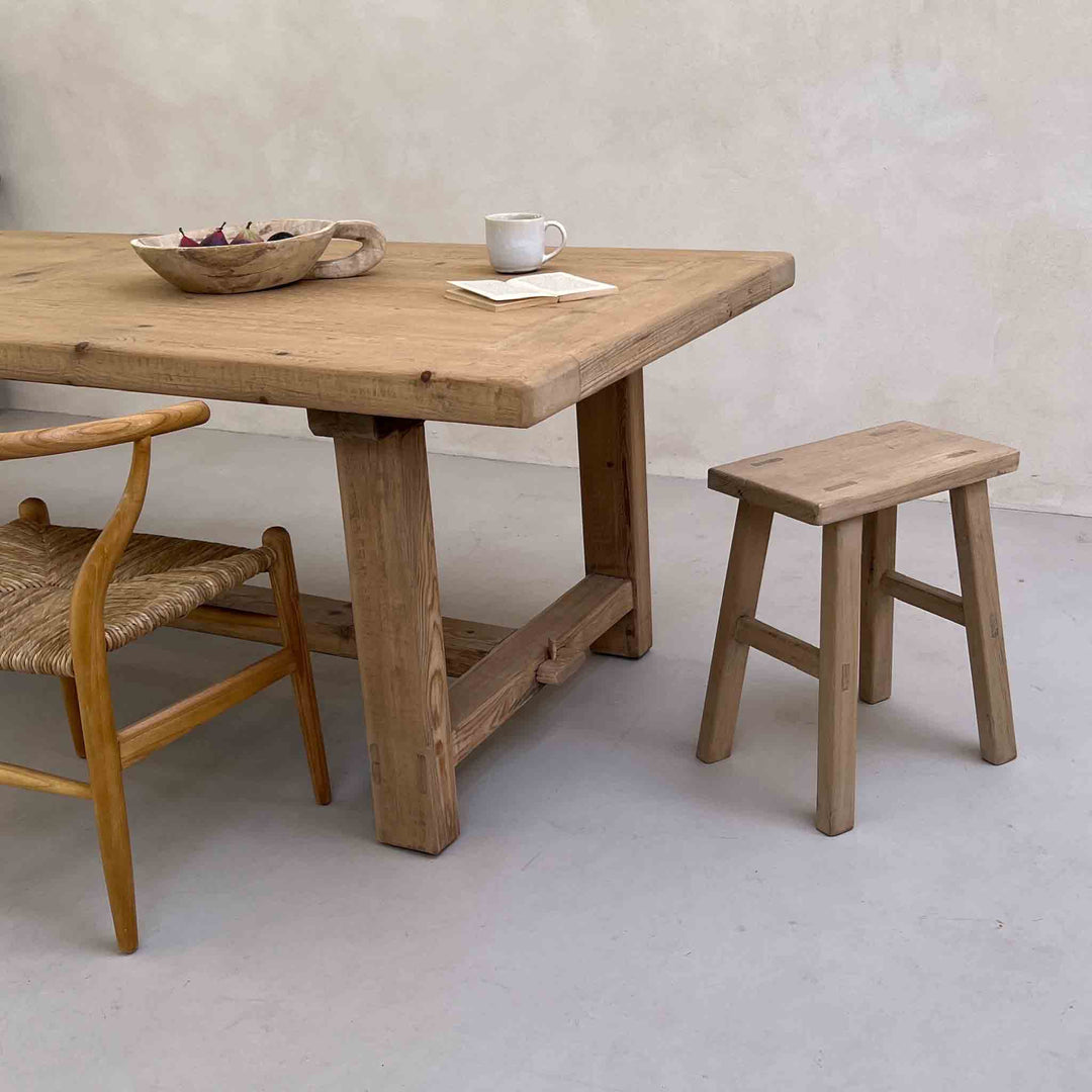 Reclaimed Elm Wood Stool | Dorset