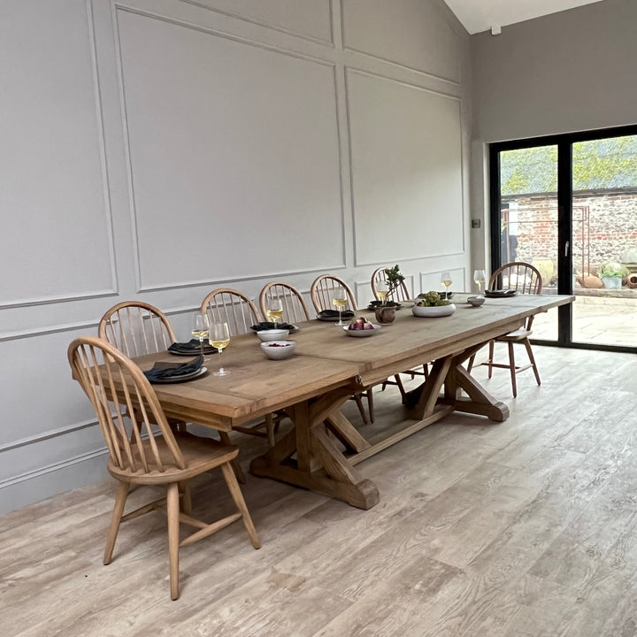 Reclaimed Oak Extending Dining Table