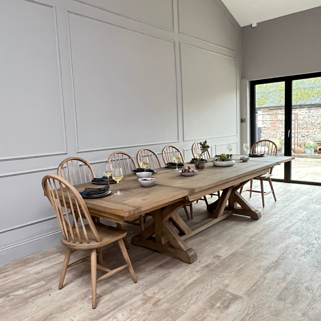 Reclaimed Oak Extending Dining Table