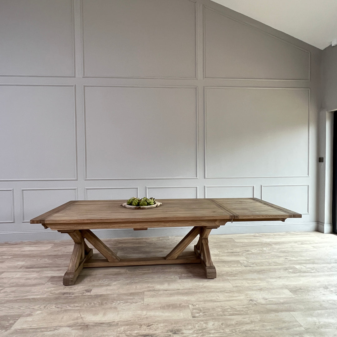 Reclaimed Oak Extending Dining Table