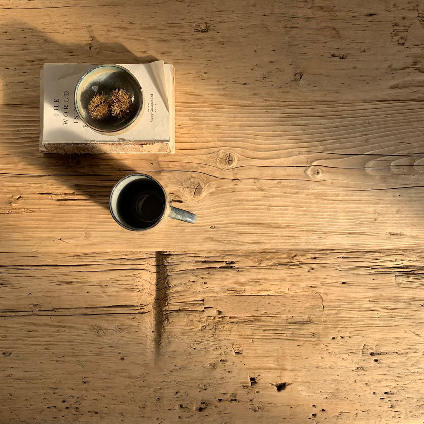 Reclaimed Rustic Coffee table | Witley surface detail