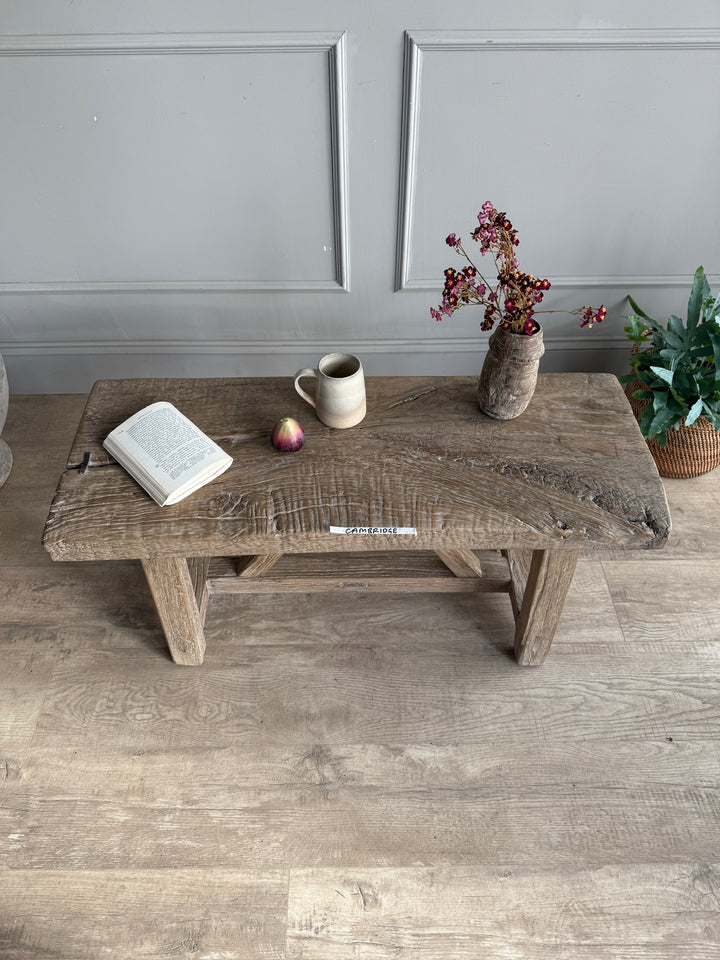 Reclaimed Rustic Elm Bench | Cambridge