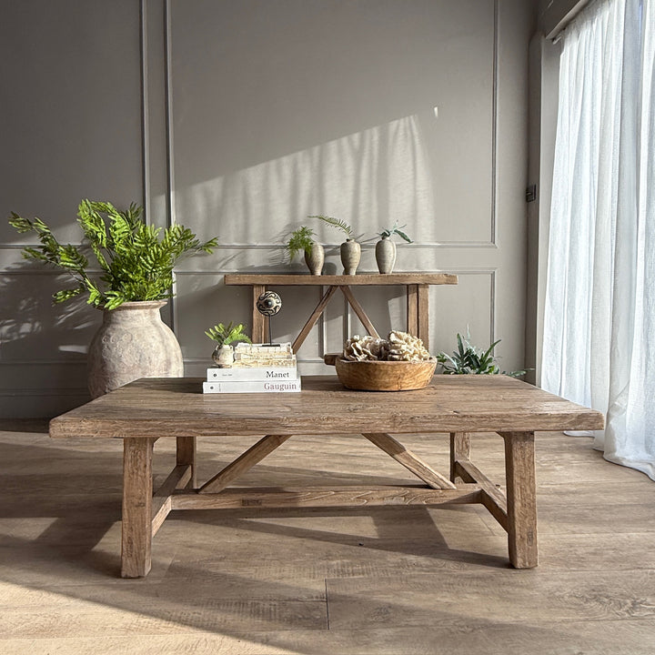 Reclaimed Rustic Elm Coffee Table | Cambridge