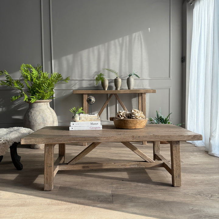 Reclaimed Rustic Elm Coffee Table | Cambridge
