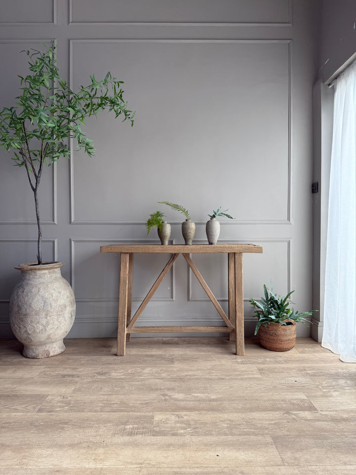 Reclaimed Rustic Elm Console Table | Cambridge