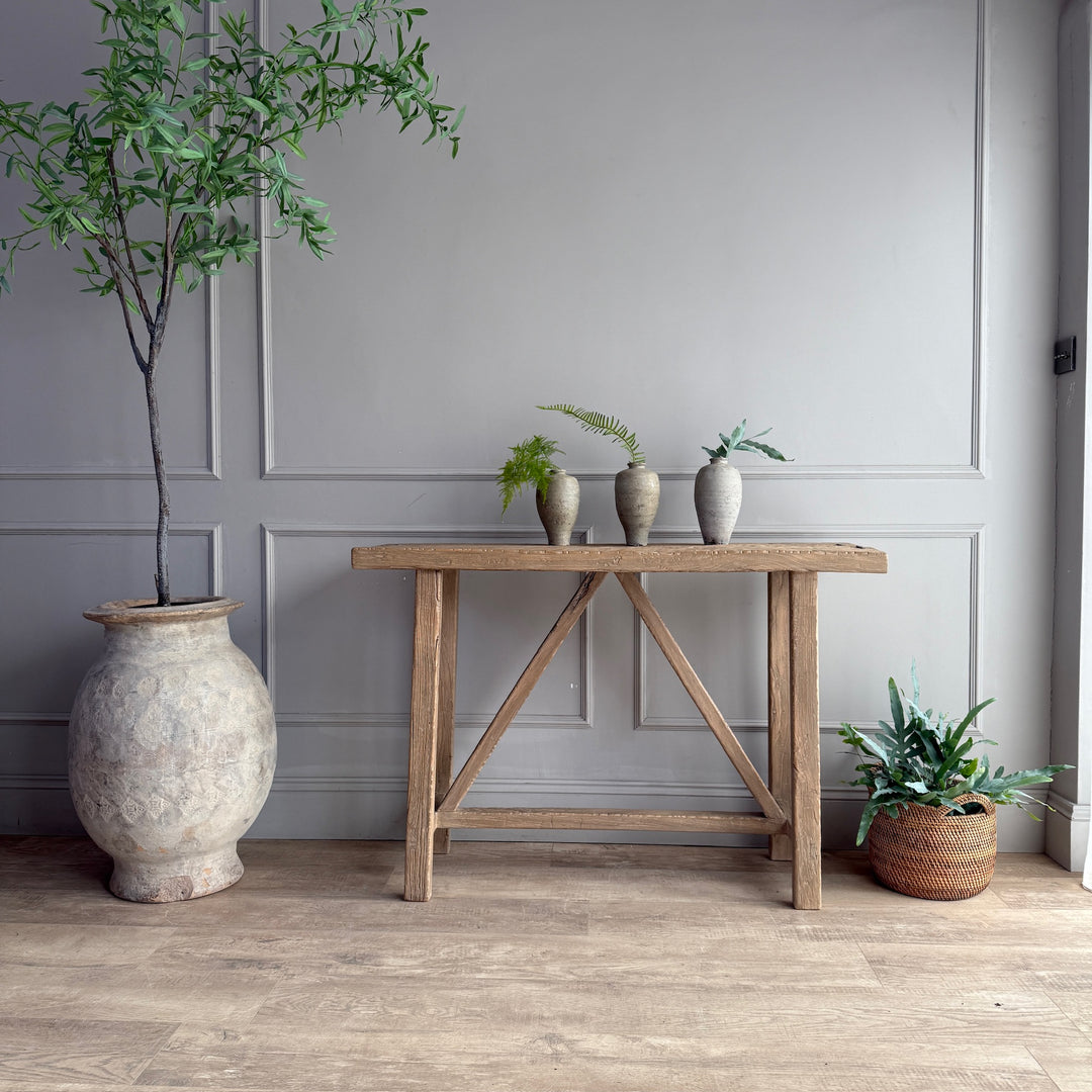 Reclaimed Rustic Elm Console Table | Cambridge