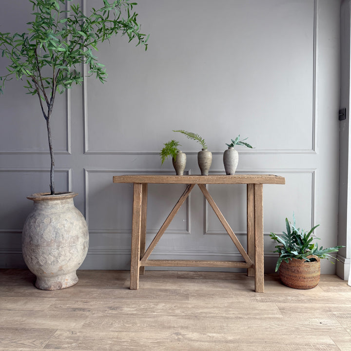 Reclaimed Rustic Elm Console Table | Cambridge