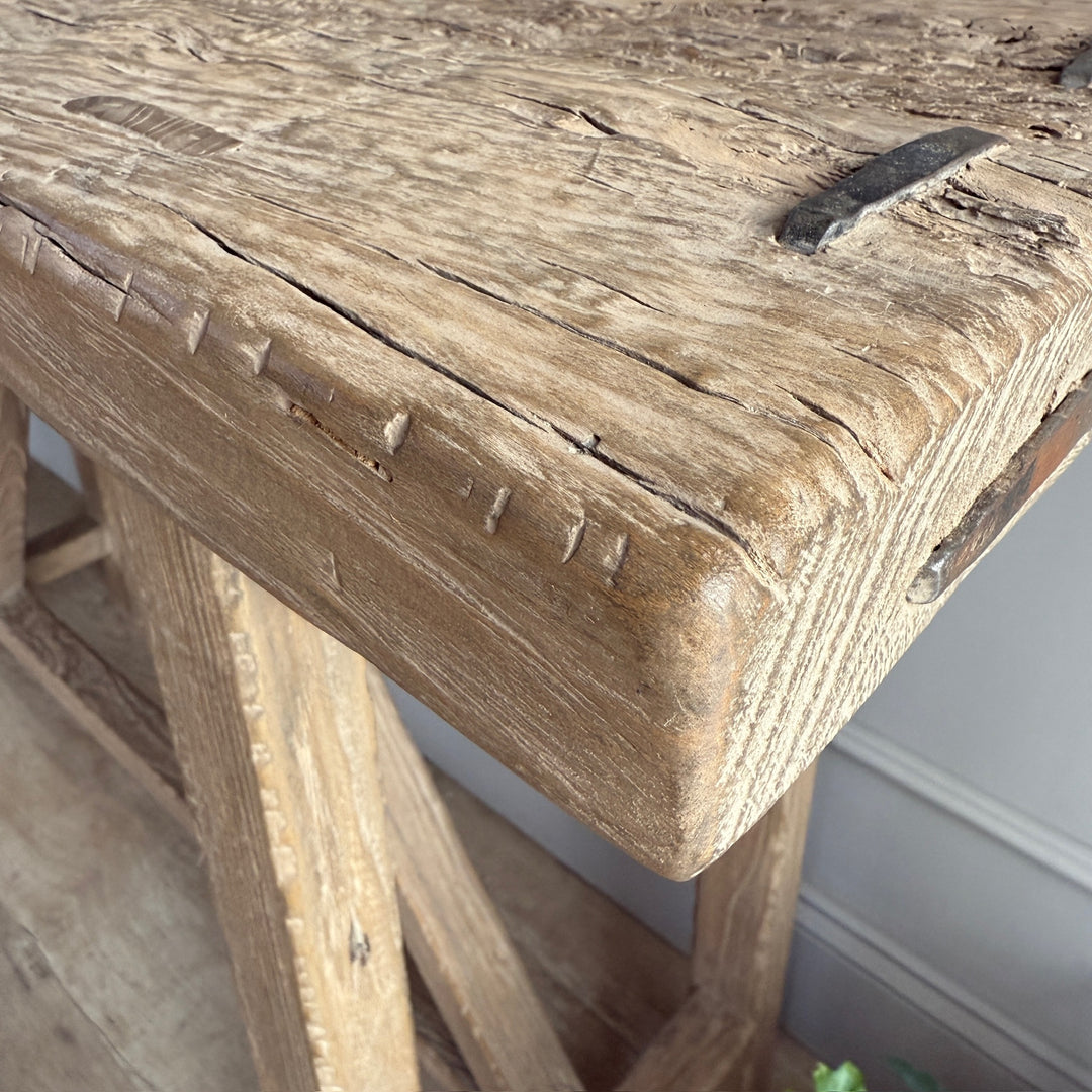 Reclaimed Rustic Elm Console Table | Cambridge
