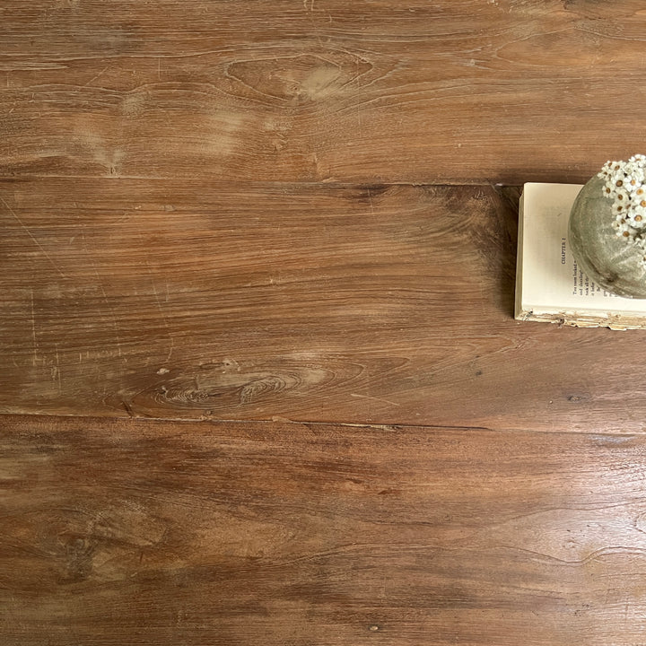 Reclaimed dark wood rustic coffee table 120x70cm