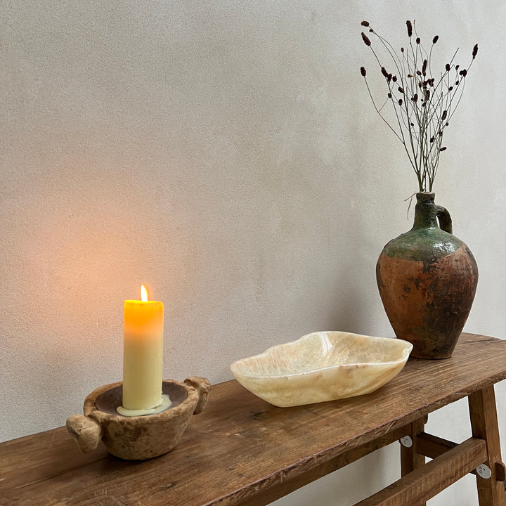 Reclaimed dark wood rustic console table 120x30cm