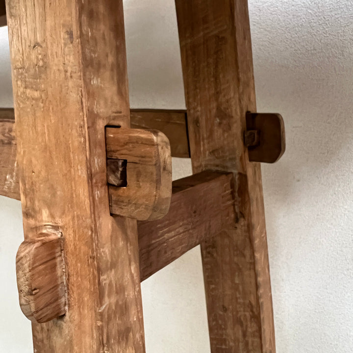 Reclaimed dark wood rustic console table 120x30cm