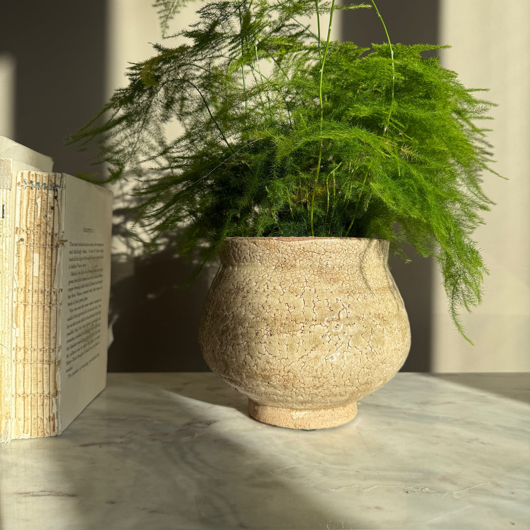 Ribbed Stone Planter Pot | Margot