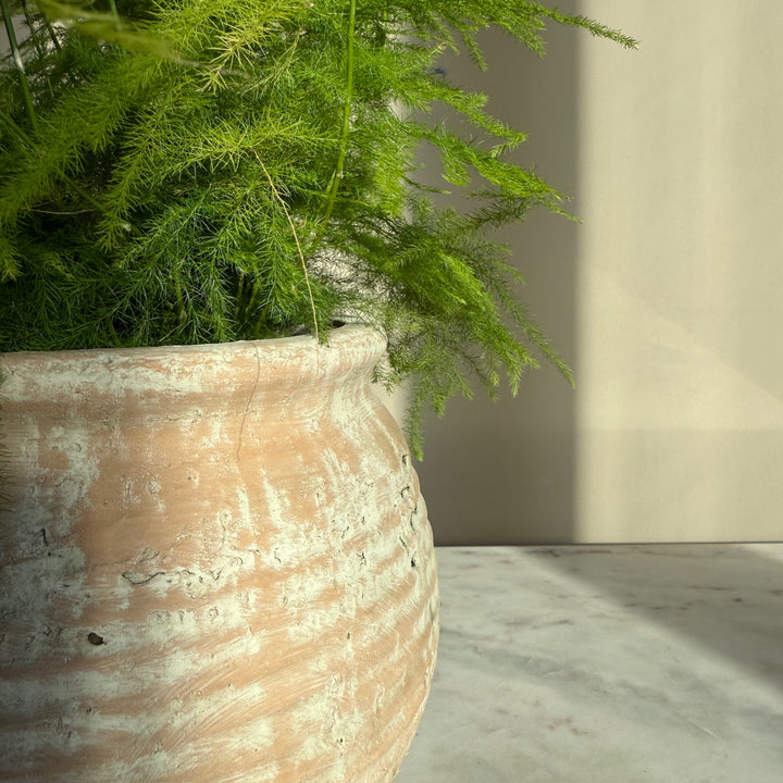 Ribbed Stone Planter Pot | Margot