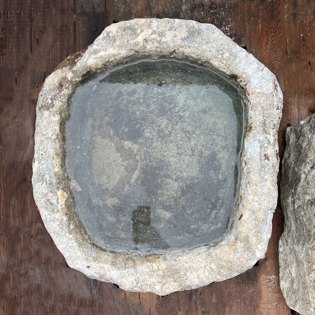 Antique Stone Trough Round Large