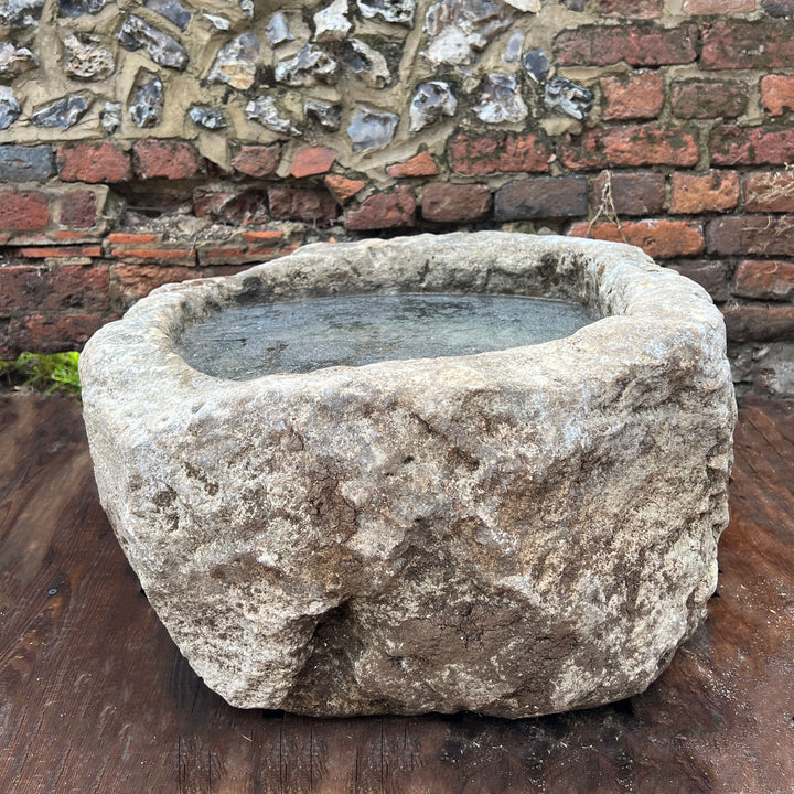 Antique Stone Trough Round Large