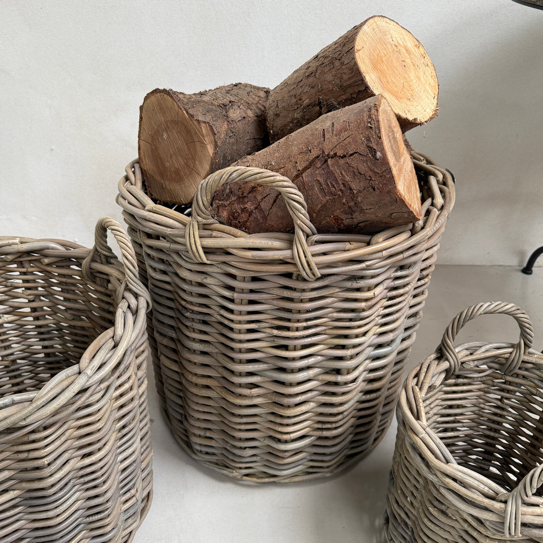 Round Log Baskets