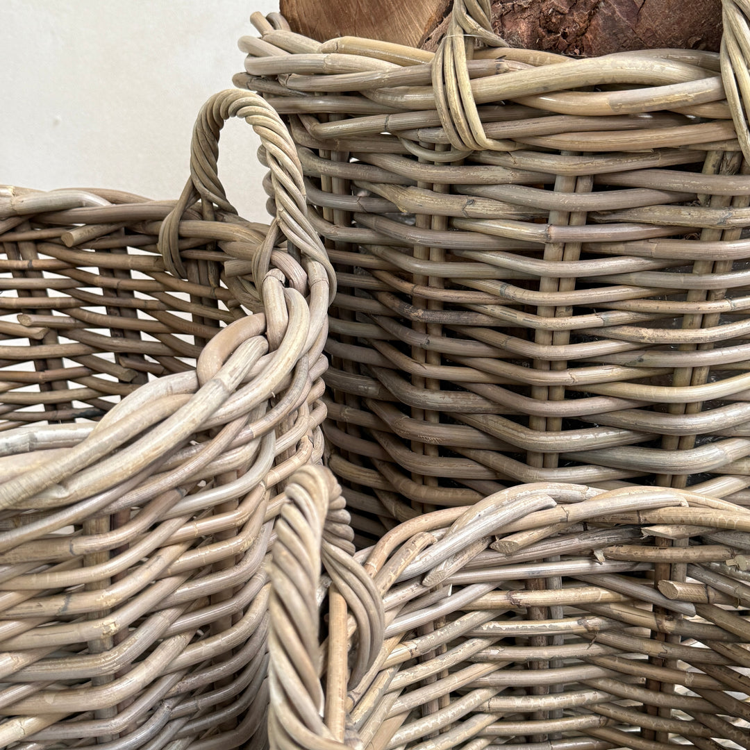 Round Log Baskets