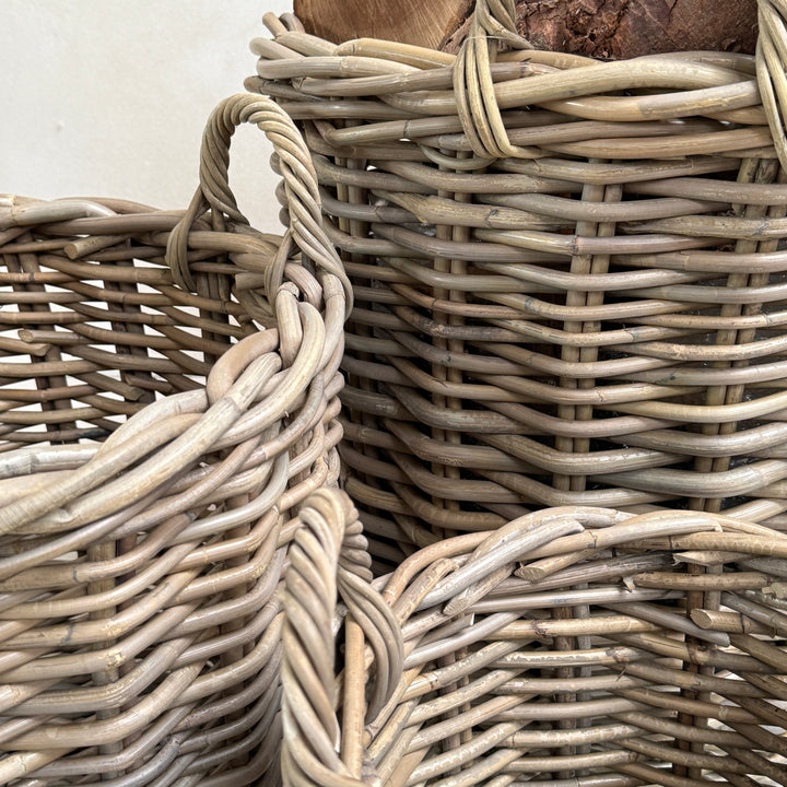 Round Log Baskets
