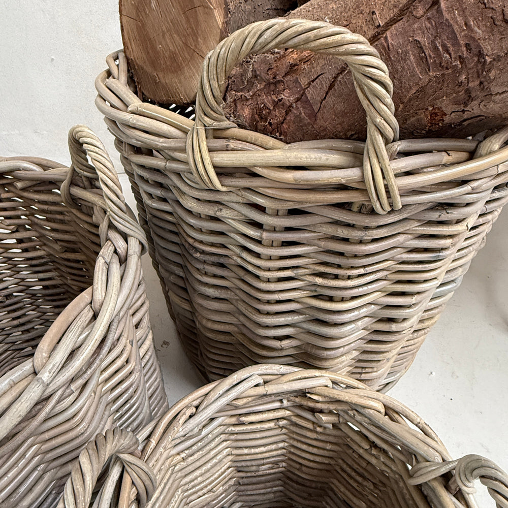 Round Log Baskets