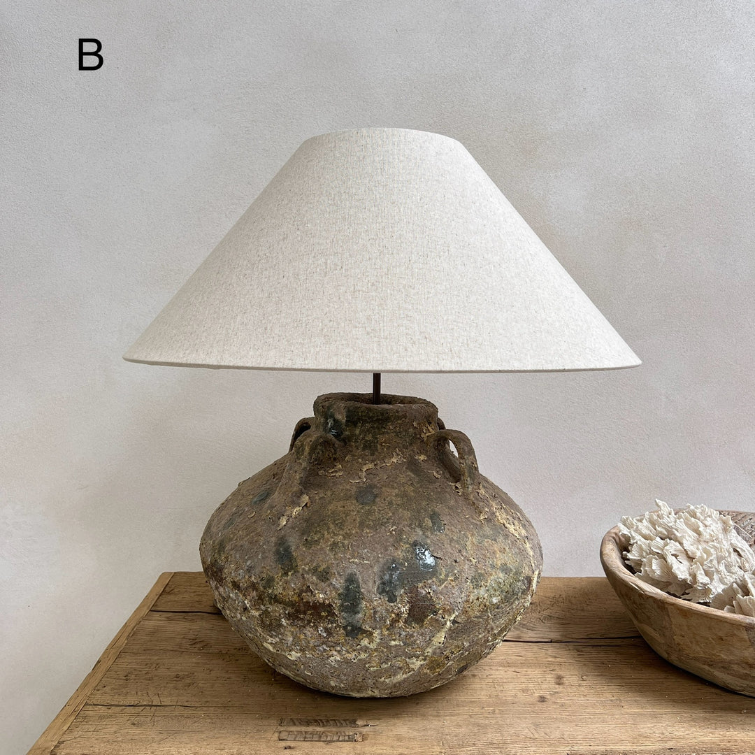 Rustic Aged Amphora Lamp