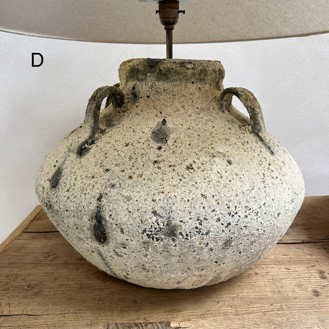 Rustic Aged Amphora Lamp