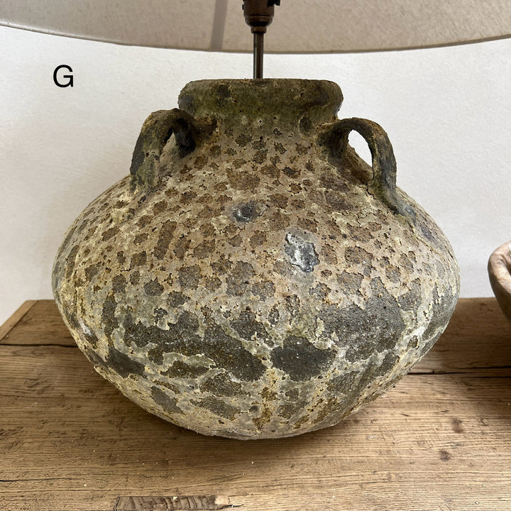 Rustic Aged Amphora Lamp