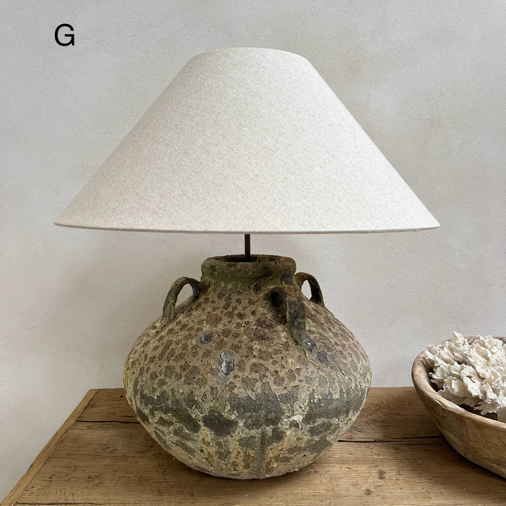 Rustic Aged Amphora Lamp