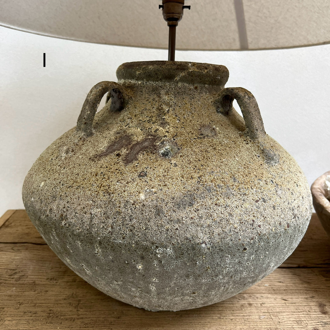 Rustic Aged Amphora Lamp