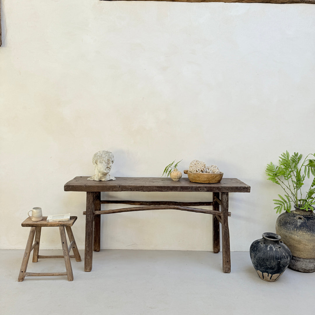Rustic Antique Dark Timber Console | Oxford
