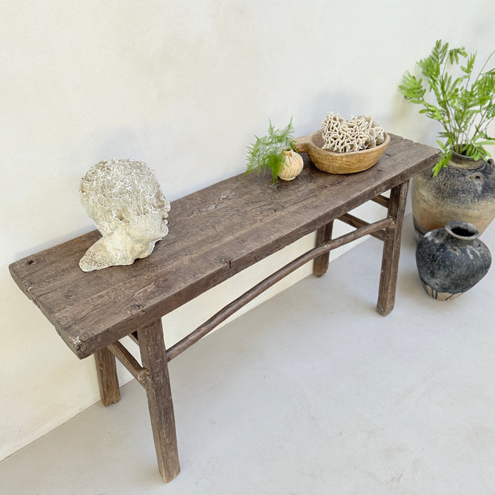 Rustic Antique Dark Timber Console | Oxford