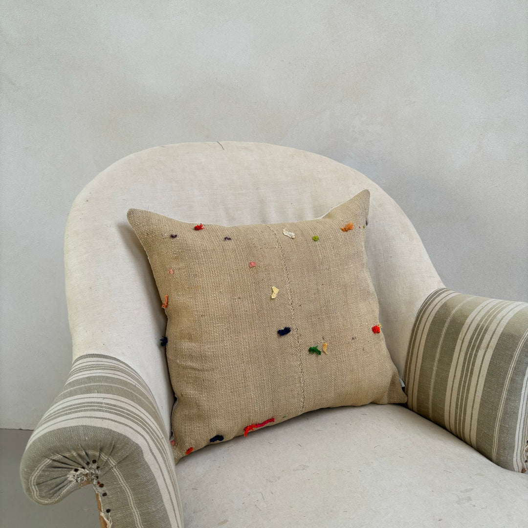 Rustic Antique Fabric Cushion | Bardot