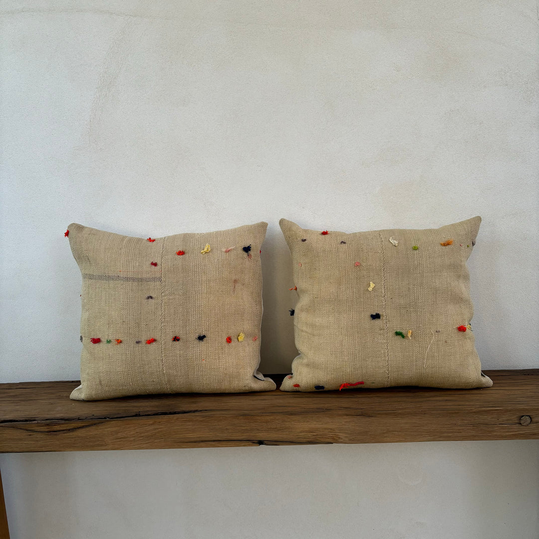 Rustic Antique Fabric Cushion | Bardot