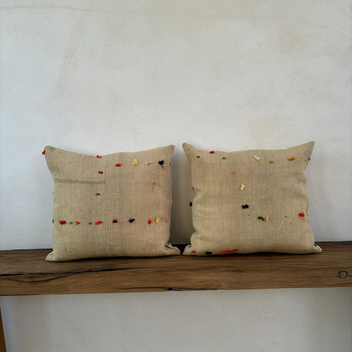 Rustic Antique Fabric Cushion | Bardot