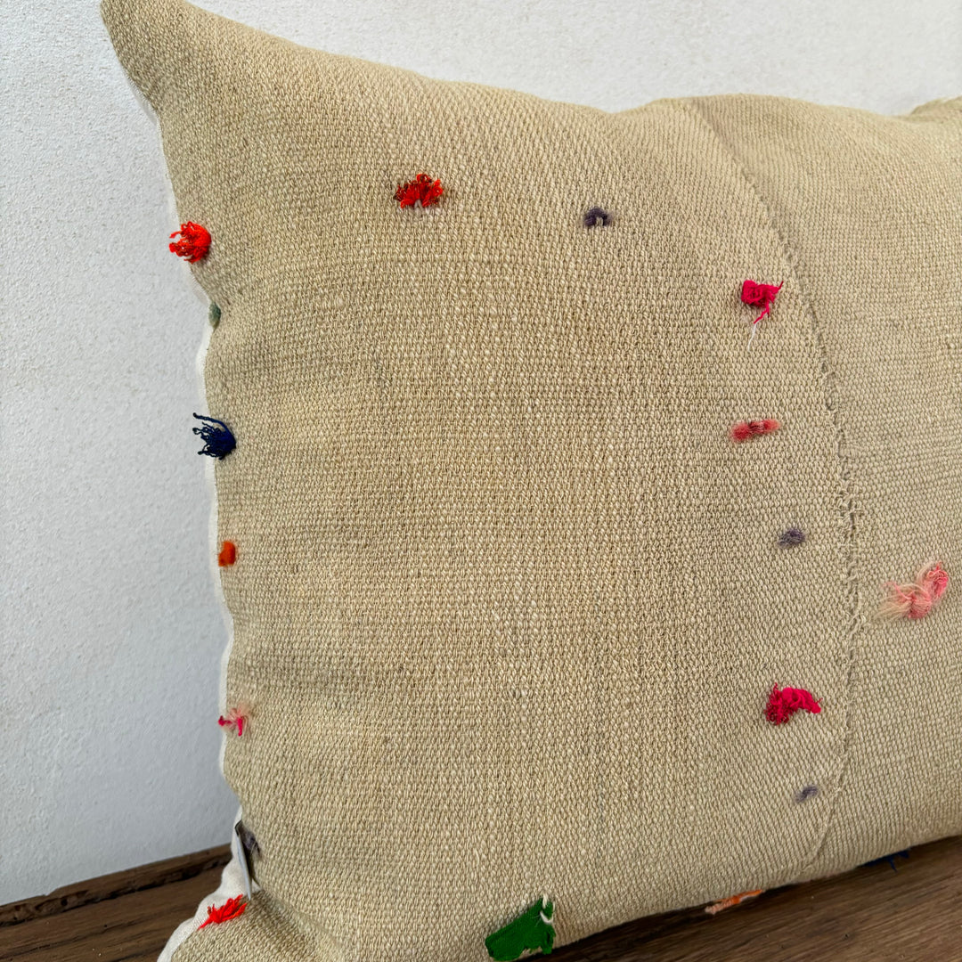 Rustic Antique Fabric Cushion | Bardot