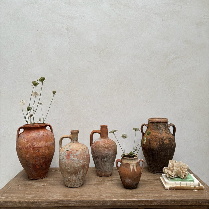 Rustic Antique Terracotta Amphoras 